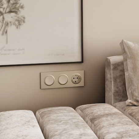 Donel D16, выключатели и розетка, цвет: шампань