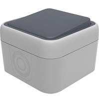 Donel W55, Накладной выключатель, цвет: Антрацит