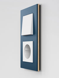 Выключатель GIRA Esprit, Цвет: Дымчатое стекло/Алюминий