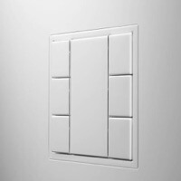 Выключатель KNX шестиклавишный LS ZERO, Цвет: Белый