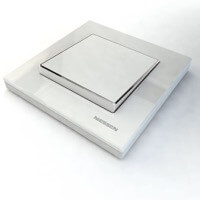 ABB Niessen, серия SKY, Цвет: Белое стекло, Выключатель