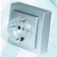 Розетка с заземлением Simon 73 Loft, Цвет: Алюминий