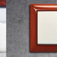 Выключатель ABB, Basic 55, Цвет: Foyer-красный и Bistro-синий