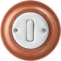 ABB, Decento, цвет: белый фарфор с рамкой Вишня