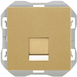 Розетка компьютерная RJ45 Cat.6 (UTP)
Simon 270,  одинарная,   цвет - золото матовое,  пластмасса,  20000187-095,  Simon
 - PULSAL.RU
