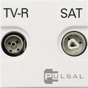 Розетка оконечная
Zenit,  телевизионная (TV),  спутниковая (SAT),  радио (R),  двойная,   цвет - белый,  пластмасса,  N2251.7 BL,  2CLA225170N1101,  ABB
 - PULSAL.RU