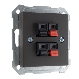 Розетка акустическая
Epsilon,  Retro Liregus,  2 пары,   цвет - черно-коричневый матовый,  пластмасса,  IGL-4-01.R/ON59,  LIREGUS
 - PULSAL.RU