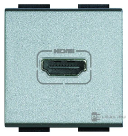 Розетка HDMI
LivingLight,  LivingLight AIR,   цвет - алюминий,  пластмасса,  NT4284,  BTicino
 - PULSAL.RU