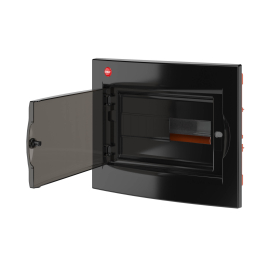 Щит (бокс) RAM base, RAM base, встраиваемый, IP 41,  модулей - 12, пластмасса,  цвет - черный, RB12B4TBD, DKC - PULSAL.RU