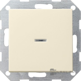 Выключатель двухполюсный с самовозвратом
Standard 55,  Event,  Esprit,  ClassiX,  ClassiX Art,  одноклавишный,  с индикацией,   цвет - кремовый глянцевый,  пластмасса,  012201,  0122 01,  Gira
 - PULSAL.RU