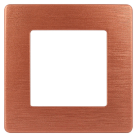 Рамка Сатин
Эра 12,  1 пост,   цвет - медь сатин,  вертикальная,  горизонтальная,  пластмасса,  Б0052507,  12-5101-14,  ЭРА
 - PULSAL.RU