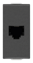 Розетка телефонная RJ11 6/4
Neve Up,  одинарная,   цвет - карбон матовый,  пластмасса,  09320.CM VIM,  09320.CM,  Vimar
 - PULSAL.RU