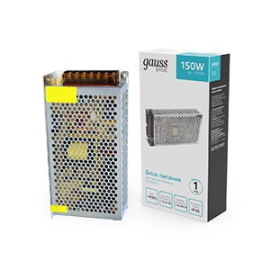 Блок питания
Gauss,  не диммируется,   выходная мощность - 150Вт,   выходное напряжение max - 12В,   корпус  - стандартный