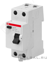 Выключатель дифференциального тока basic M, 2 полюса, 40А,  тип - AC, 100 мАBMF42240, ABB - PULSAL.RU