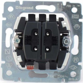 Механизм выключателя для рольставней с механической блокировкой
Galea Life,  с фиксацией,  без подсветки,  775804,  7 758 04,  Legrand
 - PULSAL.RU