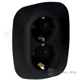 Розетка
Valena Allure,  со шторками,  с заземлением,  двойная,  безвинтовые клеммы,   цвет - матовый черный,  пластмасса,  753936,  7 539 36,  Legrand
 - PULSAL.RU