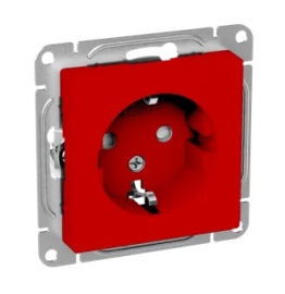 Розетка 
Epica,  без шторок,  с заземлением,  одинарная,  винтовые клеммы,   цвет - красный,  пластмасса,  UP1-SOR-111,  EKF
 - PULSAL.RU