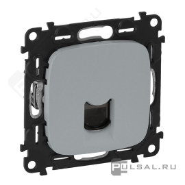 Розетка телефонная RJ11
Valena Allure,  одинарная,   цвет - алюминий,  пластмасса,  753938,  7 539 38,  Legrand
 - PULSAL.RU