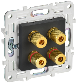 Розетка акустическая
Skandy,  2 пары,   цвет - графит,  пластмасса,  SK-S40-K53,  IEK
 - PULSAL.RU