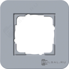 Рамка
E3,  1 пост,   цвет - серо-голубой матовый,  белый глянцевый,  вертикальная,  горизонтальная,  пластмасса,  0211414,  0211 414,  Gira
 - PULSAL.RU