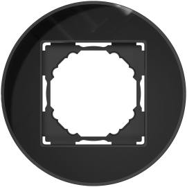 Рамкa
A07 NATURAL ROUND,  1 пост,   цвет - черное стекло,  вертикальная,  горизонтальная,  стекло,  DERN211BG,  Donel
 - PULSAL.RU