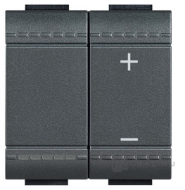 Светорегулятор (диммер) 3-400 Вт/ВА, для LED 3-75 ВА
LivingLight,  LivingLight AIR,  клавишный,  с возможностью управления с 2-х мест,  лампы накаливания и галогенные 220В (R),  лампы с индукционным (обмоточным) трансформ.(L),  лампы с электронным (емкостным) трансформ.(C),  диммируемые лампы LED 220В (LEDi тип L),  диммируемые лампы LED 220В (LEDi тип C),   цвет - антрацит,  пластмасса,  L4411N,  BTicino
 - PULSAL.RU