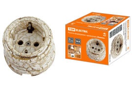 Розетка
Болонь,  без шторок,  с заземлением,  одинарная,  винтовые клеммы,   цвет - мрамор,  фарфор / керамика,  SQ1820-0009,  TDM
 - PULSAL.RU