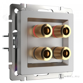 Розетка акустическая
Alumax,  Split,  Slab,  Senso,  Baguette,  Acrylic,  Platinum,  Elite,  Snabb,  Stream,  Flock,  Stark,  Fiore,  Favorit,  Diamant,  Aluminium,  Antik,  Metallic,  2 пары,   цвет - серебряный,  пластмасса,  W1185006,  a051507,  Werkel
 - PULSAL.RU