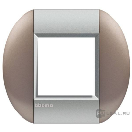 Рамка овальная
LivingLight,  1 пост,   цвет - бронзовый,  горизонтальная,  пластмасса,  LNB4802TB,  BTicino
 - PULSAL.RU