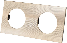 Рамка
Байкал,  2 поста,   цвет - шампань текстурированный алюминий,  вертикальная,  горизонтальная,  металл,  SQ1819-0556,  TDM
 - PULSAL.RU