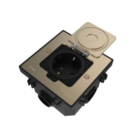 Лючок MultiDesk с розеткой и монтажной коробкой для бетонных полов
MultiDesk,  W45,  напольная,  1 пост,   цвет - никель,  металл,  IP 44,  MDK21202NC,  Systeme Electric
 - PULSAL.RU