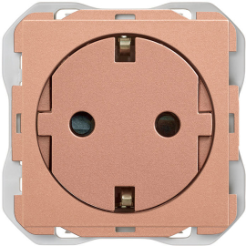 Розетка для рамок ICON
Simon 270,  со шторками,  с заземлением,  одинарная,  винтовые клеммы,   цвет - медь матовая,  пластмасса,  20000435-091,  Simon
 - PULSAL.RU