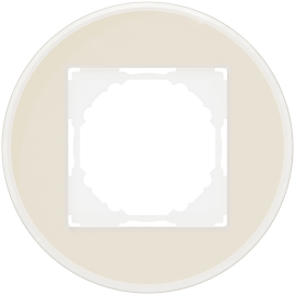 Рамкa
A07 NATURAL ROUND,  1 пост,   цвет - молочное стекло,  вертикальная,  горизонтальная,  стекло,  DERN211MG,  Donel
 - PULSAL.RU