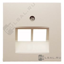 Накладка
S.1,  двойная,   цвет - бежевый глянцевый,  пластмасса,  14098982,  1409 89 82,  Berker
 - PULSAL.RU