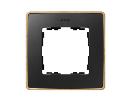 Рамка
Simon 82 Detail,  1 пост,   цвет - черный матовый,  бук,  вертикальная,  горизонтальная,  дерево,  пластмасса,  8201610-370,  Simon
 - PULSAL.RU