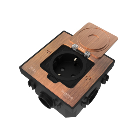 Лючок MultiDesk с розеткой и монтажной коробкой для бетонных полов
MultiDesk,  W45,  напольная,  1 пост,   цвет - медь,  металл,  IP 44,  MDK21202CC,  Systeme Electric
 - PULSAL.RU