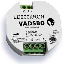 Механизм светорегулятора (диммера), двухканальный 2х100 Вт/ВА для кнопочного выключателя
Barcelona,  Madrid,  San Sebastian,  Sevilla,  Toledo,  Vintage Wood,  Vintage Corinto,  Vintage Tapestry,  Vintage Porcelain,  Crystal De Luxe,  Siena,  Firenze,  Granada,  Emporio,  Sanremo,  Marco,  Belle Epoque,  San Sebastian Surface,  Roma Surface,  Smalto italiano,  клавишный,  с возможностью управления с 2-х мест,  лампы накаливания и галогенные 220В (R),  лампы с электронным (емкостным) трансформ.(C),  диммируемые лампы LED 220В (LEDi тип C),  FD-LD200KRON,  V-4020020IBK,  FEDE
 - PULSAL.RU