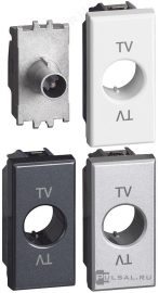 Розетка одиночная
Axolute,  Axolute AIR,  телевизионная (TV),  одинарная,   цвет - антрацит, алюминий, белый,  пластмасса,  H4202D,  BTicino
 - PULSAL.RU