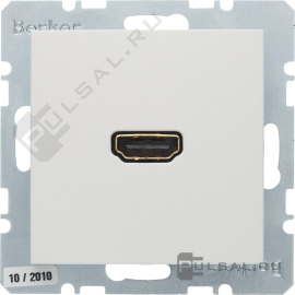 Розетка HDMI с прямым гнездом
S.1,   цвет - белый глянцевый,  пластмасса,  3315428989,  33 1542 89 89,  Berker
 - PULSAL.RU