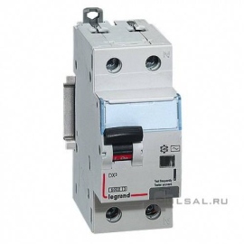 Автоматический выключатель дифференциального тока DX³, 1+N полюс, 32А, C, 6 кА,  тип - AC, 30 мА, 411005, Legrand - PULSAL.RU