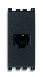 Розетка телефонная RJ11 6/4
Arke,  одинарная,   цвет - антрацит серый,  пластмасса,  19320 VIM,  19320,  Vimar
 - PULSAL.RU
