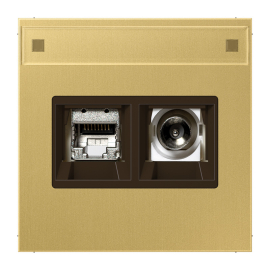 Розетка одиночная TV+RJ45
LS 990,  LS ZERO,  LS-design,  телевизионная (TV),  одинарная,   цвет - латунь классическая,  металл,  MMDME4521C,  JUNG
 - PULSAL.RU