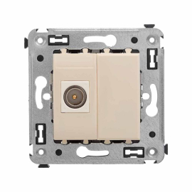 Розетка одиночная
Avanti,  телевизионная (TV),  одинарная,   цвет - ванильная дымка,  пластмасса,  4405503DKC,  DKC_4405503,  DKC
 - PULSAL.RU