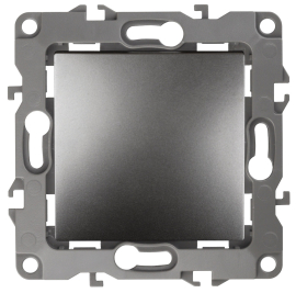 Выключатель
Эра 12,  одноклавишный,  без подсветки,   цвет - графит,  пластмасса,  Б0019276,  12-1101-12,  ЭРА
 - PULSAL.RU