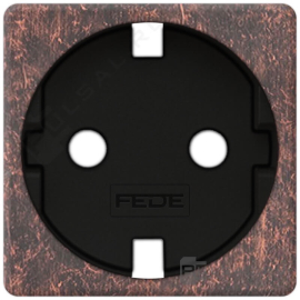 Накладка без винта (защелкивается)
Barcelona,  Madrid,  San Sebastian,  Sevilla,  Toledo,  Vintage Wood,  Vintage Corinto,  Vintage Tapestry,  Vintage Porcelain,  Crystal De Luxe,  Siena,  Firenze,  Granada,  Emporio,  Sanremo,  Belle Epoque,  San Sebastian Surface,  Roma Surface,  Smalto italiano,  со шторками,  с заземлением,  одинарная,  винтовые клеммы,   цвет - черный, медь состаренная (rustic copper),  металл,  FD04335RU-M,  FEDE
 - PULSAL.RU