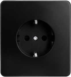 Розетка
Miele Round,  со шторками,  с заземлением,  одинарная,  винтовые клеммы,   цвет - оникс,  пластмасса,  KR-78-0701-3,  Kranz
 - PULSAL.RU