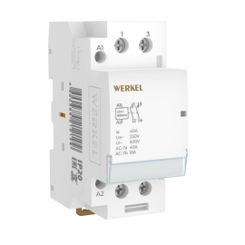 Контактор модульный Модульное и клеммы, 2НО, 40А, 220В AC, W942M40O, Werkel - PULSAL.RU