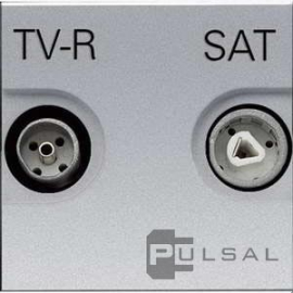 Розетка проходная
Zenit,  телевизионная (TV),  спутниковая (SAT),  радио (R),  двойная,   цвет - серебряный,  пластмасса,  N2251.8 PL,  2CLA225180N1301,  ABB
 - PULSAL.RU