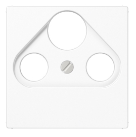 Накладка
R1,  R2,  R3,  телевизионная (TV),  спутниковая (SAT),  радио (R),  тройная,   цвет - белый глянцевый,  пластмасса,  86206WE,  Wedder
 - PULSAL.RU