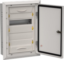 Щит TITAN 5 ЩРв -24 (1х24), Titan 5, встраиваемый, IP 31,  модулей - 24, металл,  цвет - серый, TI5-50-V-024-31-7035, IEK - PULSAL.RU